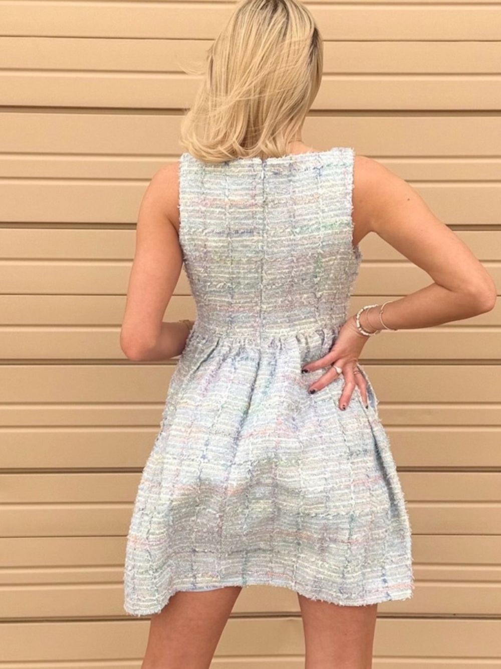 Aureum Grey Tweed Basque Waist
Colorful Dress Small NWT - Picture 9 of 9